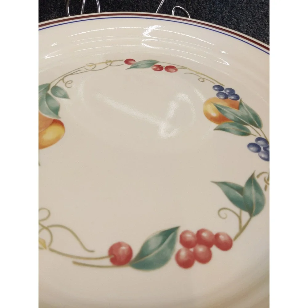 Corelle Abundance Dinnerware Set 12pc Service for 4 Cream Fruit Vine Harvest USA